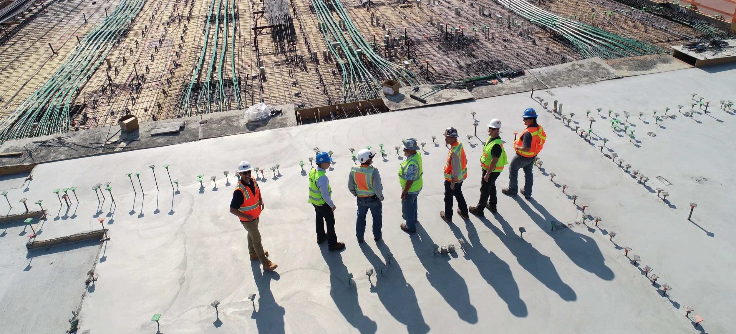 Workers at construction site